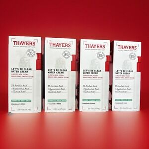 Thayers Let's Be Clear Water Cream - Combo To Oily Skin  **Lot Of 4**